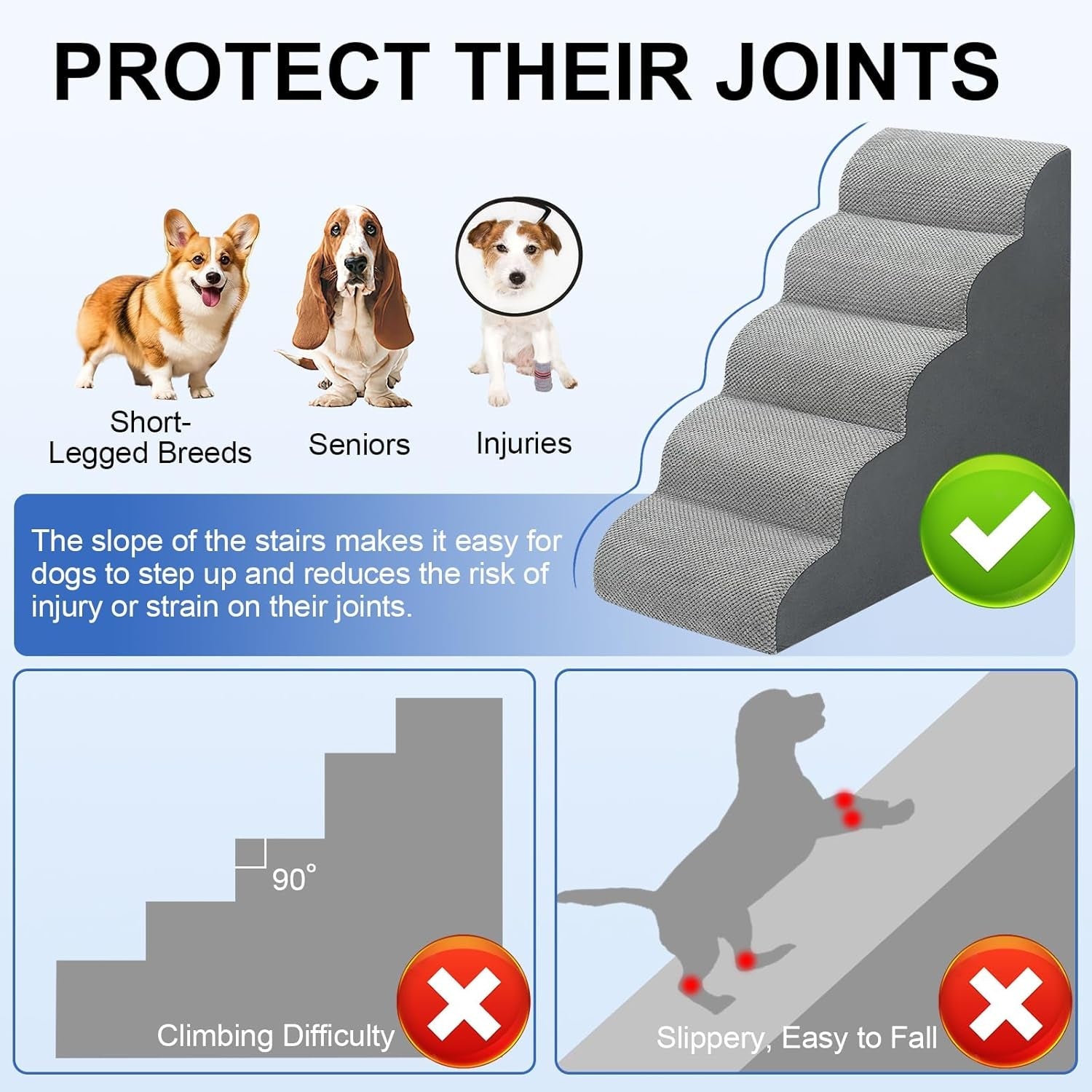 dog-stairs-for-bed-28-7-h-5-step-dog-ramp-non-slip-sturdy-pet-steps-for-small-dogs-cats-to-get-on-high-bed-or-couches-grey
