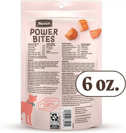 Merrick Power Bites Salmon Recipe Healthy Dog Treats, Real Salmon Grain-Free Dog Snacks, 6 Oz Bag11