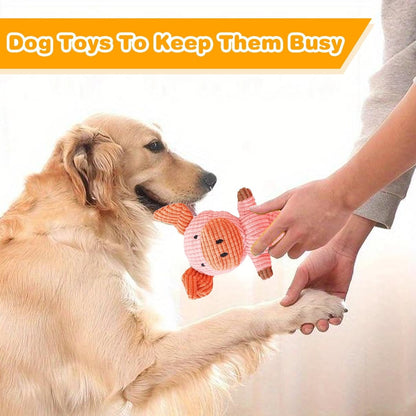 MRSOHRET 5 Pack Dog Toys Squeaky, Tough Stuffed Plush Puppy Chew Toys for Teething, Durable Plush Dog Toy for Large Medium Small Breed to Keep Them Busy6