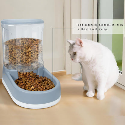 MOLOPARTY Automatic Dog Cat Feeder and Water Dispenser Gravity Food Feeder and Waterer Set with Pet Food Bowl for Small Medium Dog Puppy Kitten, Large Capacity 1 (Pet Feeder and Waterer Set)4