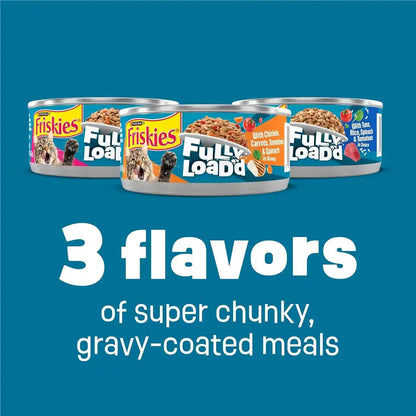 Purina Friskies Fully Load’D Wet Cat Food Variety Pack with Chicken, Salmon, or Tuna in Wet Cat Food Gravy - 5.5 Ounce (Pack of 12)3