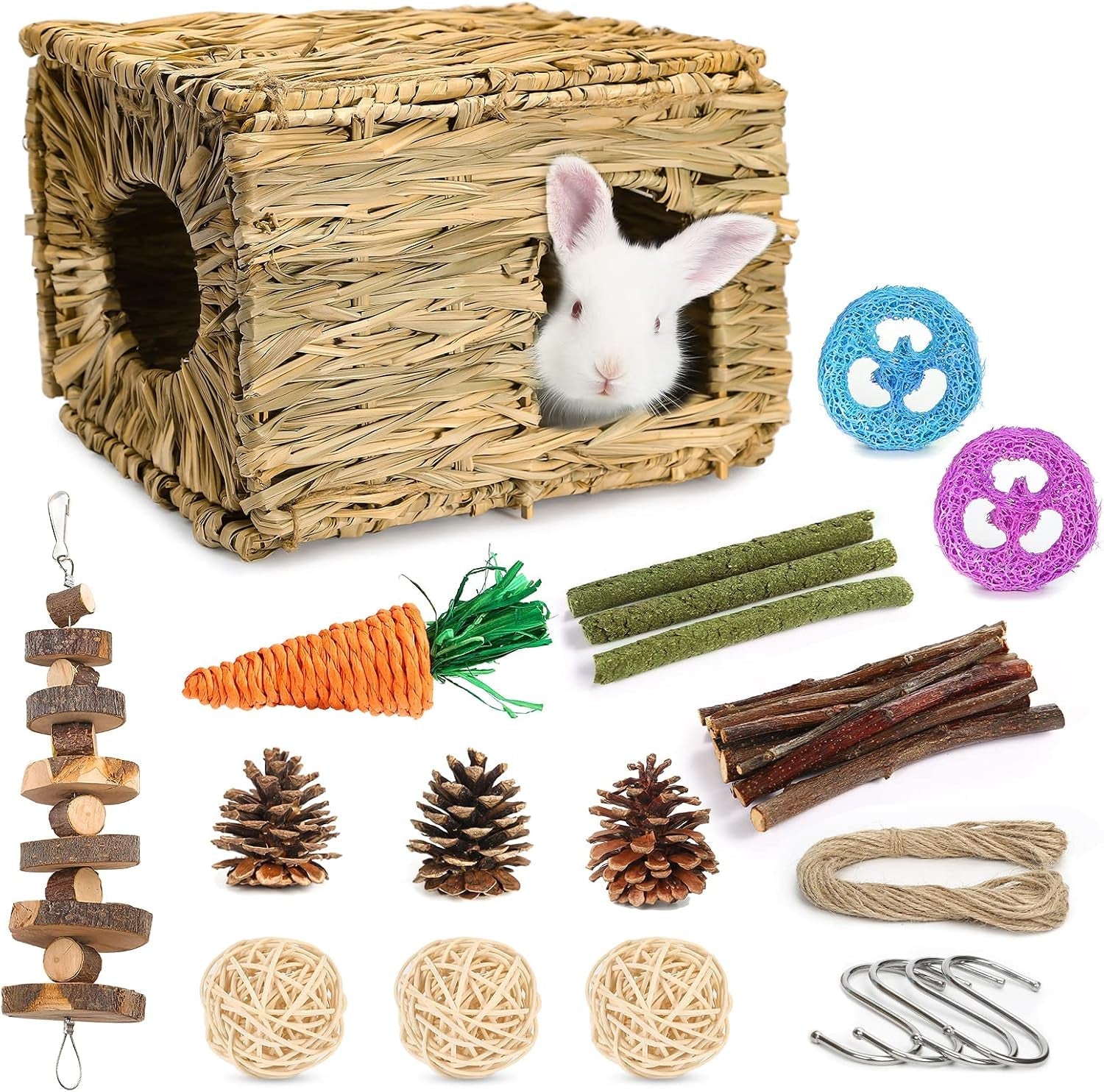 bunny-grass-house-hand-made-edible-natural-grass-hideaway-comfortable-playhouse-for-rabbits-guinea-pigs-and-small-animals-to-play-sleep-and-eat