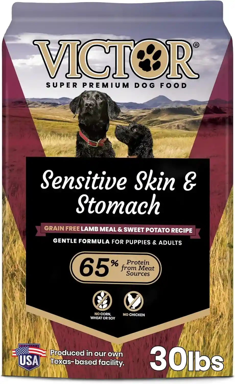 victor-super-premium-dog-food-sensitive-skin-and-stomach-salmon-meal-brown-rice-recipe-dry-kibble-gluten-free-no-chicken-ideal-for-dogs-with-allergies-adult-and-puppy-food-5-lb