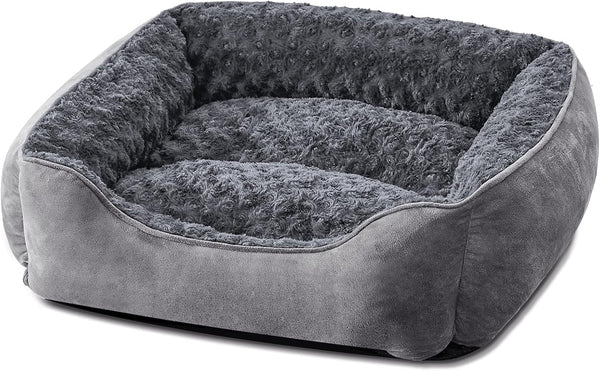 JOEJOY Rectangle Dog Bed for Large Medium Small Dogs - Washable Orthopedic Sofa Bed, Soft Breathable Puppy & Pet Cuddler, Durable Calming Dog Bed with Anti-Slip Bottom, Multiple Sizes, Beige20