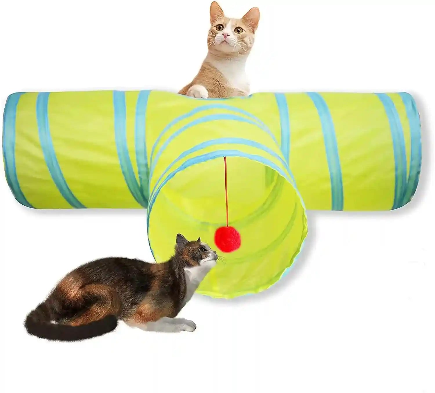 cat-tunnel-collapsible-tube-with-1-play-ball-toys-3-ways-tunnels-for-indoor-cats-puppy-kitty-kitten-rabbit-white-and-gray