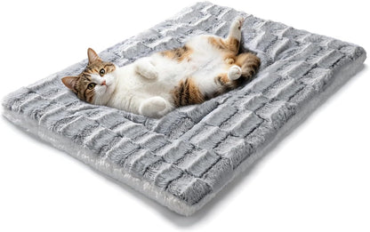 Cat Bed, Cat Beds for Indoor Cats - Reversible Self Warming Cat Bed Mat with Ridged Chenille Texture, Ultra Plush Double Sided Thermal Kitten Bed & Mat, 23.6" X 15.7", Machine Washable1