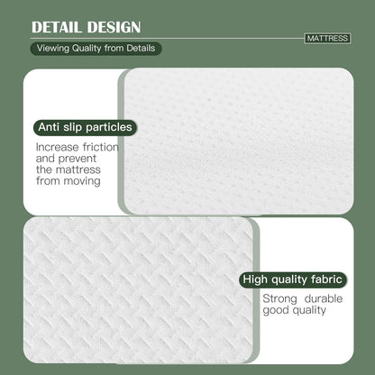 | 8 Inch Twin Mattress | Medium Firm Base Foam Mattress | Removable Washable Zipper Cover | Breathable & Comfortable | White | Bed in a Box | Certipur-Us Certified5