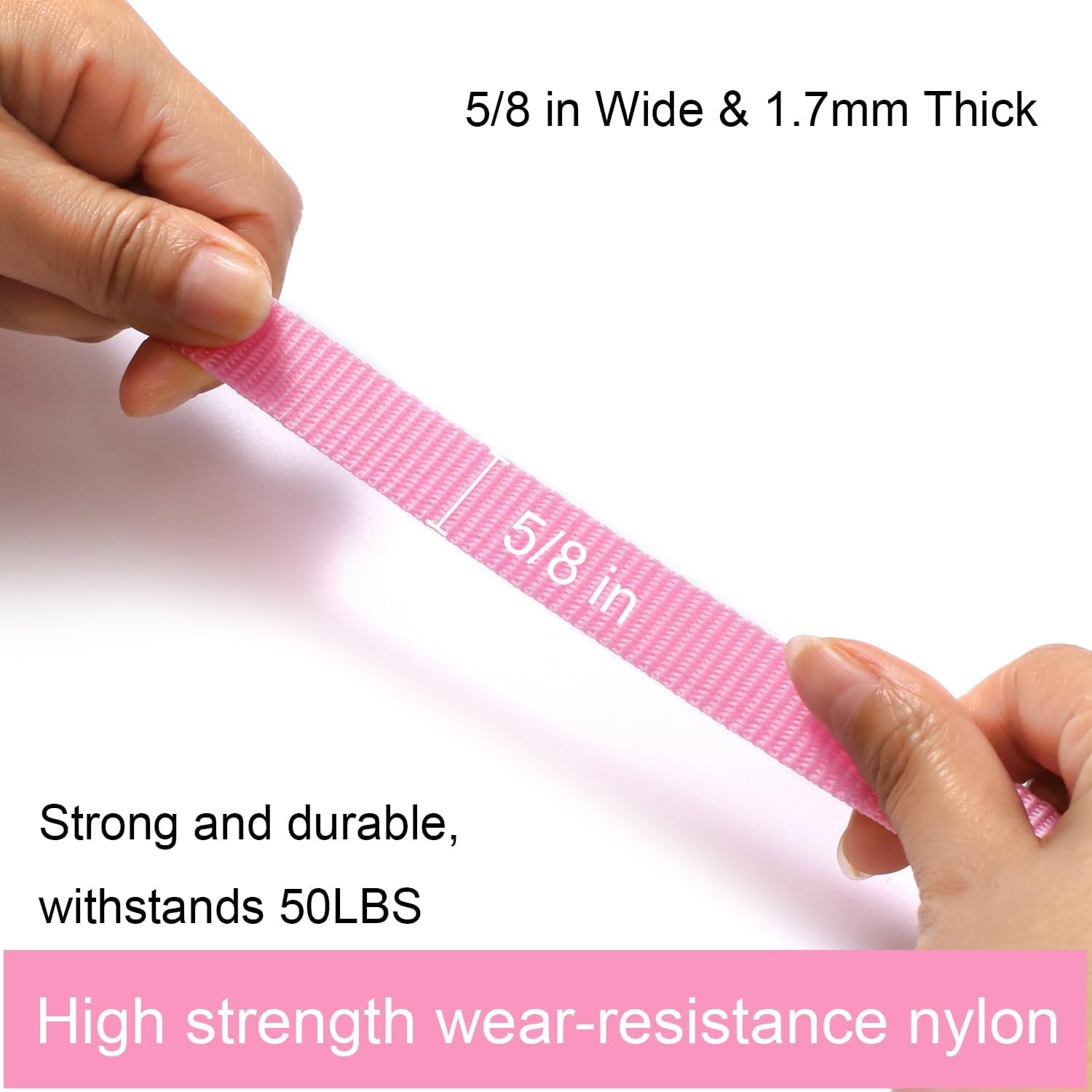 6-ft-puppy-leashes-strong-traditional-style-leash-with-easy-to-use-collar-hook-dog-lead-great-for-small-and-medium-and-large-dog-pink-5-8-in-x-6-ft