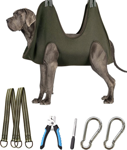 Kkiimatt 10 in 1 Pet Grooming Hammock Harness with Nail Clippers/Trimmer, Nail File, Dog Hammock/Grooming Sling for Nail Trimming/Clipping9