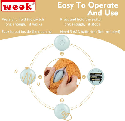 WEOK Heartbeat Puppy Toy, Comfort Cuddler Pillow, Dog Anxiety Relief Calming Aid,Heartbeat Stuffed Toy for Dogs,Puppy Heartbeat Toy Sleep Aid,Dog Heartbeat Toy for Pet6