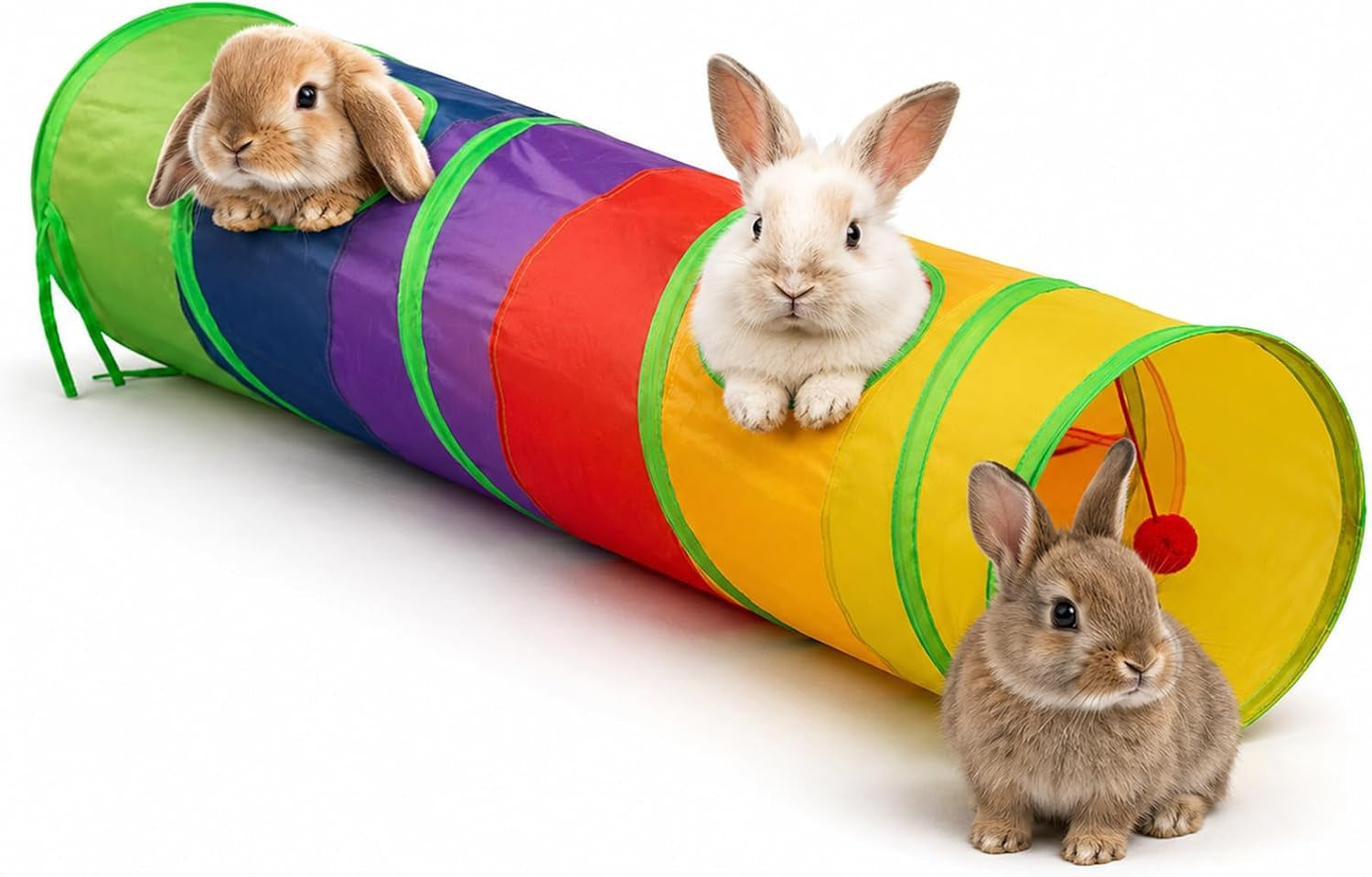 mechpia-rabbit-toys-large-bunny-hideout-tunnel-and-tube-for-rabbit-guinea-pig-chinchilla-ferret-rat
