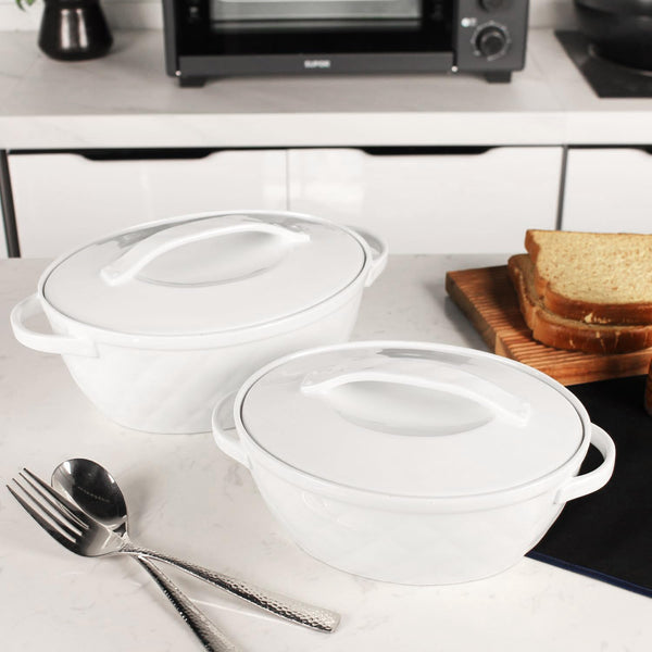 Oval Casserole Dish 1.9 Qt, French Onion Soup Ceramic Bakeware with Lids, Ceramic Cocotte, Baking Dish with Lids and Handles, Microwave, Dishwasher, Oven Safe4