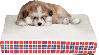 Orthopedic Dog Bed - 2-Layer Memory Foam Crate Mat with Machine Washable Sherpa Cover - 20X15 Pet Bed for Small Dogs up to 20Lbs by PETMAKER (Gray)13