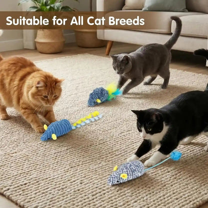 Catnip Toys (3 Pack), Cat Mouse Toys for Indoor Play, Small Interactive Cat Toys for Indoor Cats, Perfect for Single or Multi-Cat Households (Blue)7