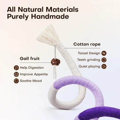 Potaroma Cat Toys Chew Ropes 3Pcs with Refillable Natural Catnip, Safe Teeth Cleaning Toy for Indoor Kittens, Interactive Cat Nip Kitty Toys for All Breeds 19.5 Inches | Safe Teeth Cleaning & Teething for Indoor Kittens, Interactive Cat Nip Kitty Toys for All Breeds 19.5 Inches3
