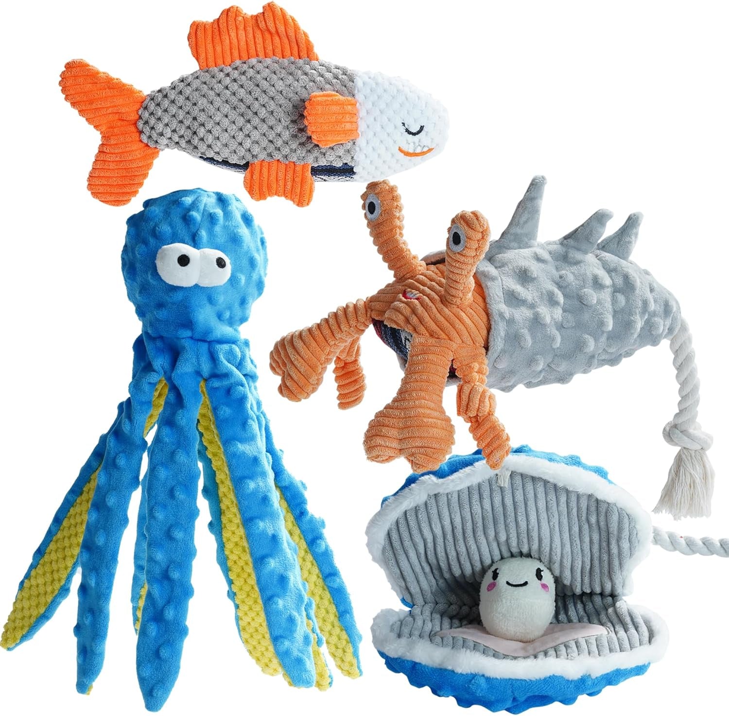 nocciola-4-packs-crinkle-squeaky-dog-toys-for-aggressive-chewers-tough-durable-stuffed-plush-rope-tug-puppy-chew-toy-for-small-medium-large-breeds