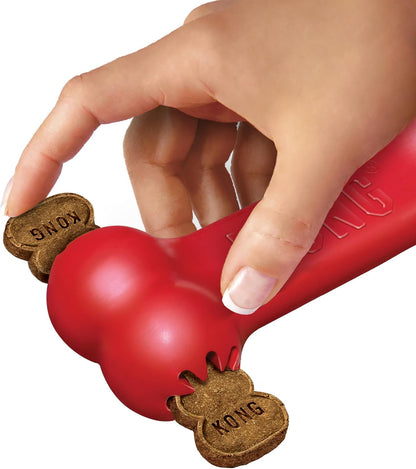 KONG Goodie Bone - Classic Durable Natural Rubber Dog Bone, Supports Mental Engagement - Treat Dispensing - Red - for Medium Dogs4