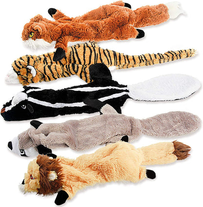 Dog Squeak Toys, No Stuffing Plush Dogs Chew Toy Bundle for Small Medium Large Breed Chewer Tough Durable Squeaky Pet Fetch Puppy Teething Chewing Interactive to Keep Them Busy Best Birthday Gift1