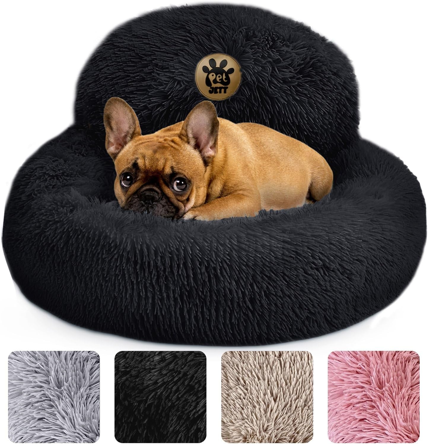 petjett-calming-dog-bed-medium-size-dog-30-donut-bed-washable-dog-bed-anti-slip-super-soft-fluffy-plush-round-dog-bed-anti-anxiety-premium-comfort-pet-bed-fits-dogs-upto-45-lbs-dark-grey