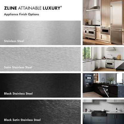 ZLINE 24" 1.2 Cu. Ft. Built-In Microwave Drawer in Black Stainless Steel4