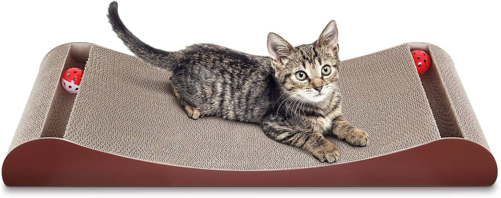 fluffydream-37-cat-scratching-post-natural-sisal-rope-scratcher-with-dangling-teaser-ball-and-covered-with-soft-plush-for-kittens-and-adult-cats-sand-color
