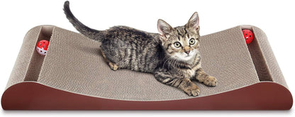 Fluffydream 37'' Cat Scratching Post, Natural Sisal Rope Scratcher with Dangling Teaser Ball and Covered with Soft Plush for Kittens and Adult Cats, Sand Color11