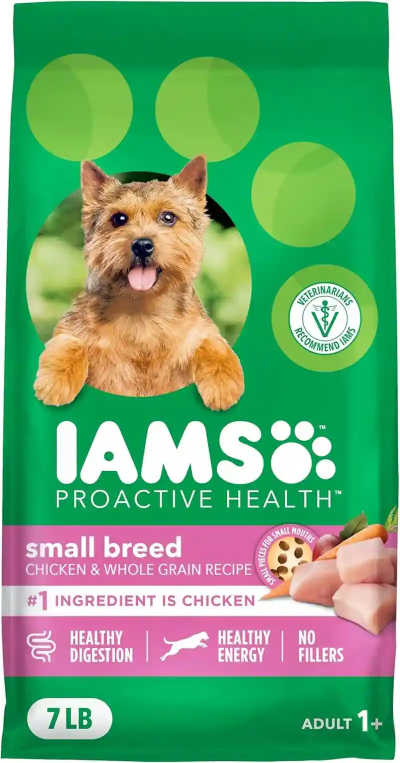 iams-proactive-health-small-breed-dry-dog-food-chicken-grain-15-lb-real-chicken-1-ingredient-small-kibble-for-small-mouths-natural-fiber-prebiotics-no-fillers-or-artificial-flavors