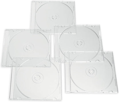 CD DVD Blu-Ray Clear Slim Jewel Cases, 5.2 Mm – 25 Pack1