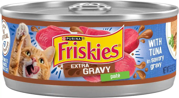 Purina Friskies Wet Cat Food Pate, Extra Gravy with Tuna - (Pack of 24) 5.5 Oz. Cans1