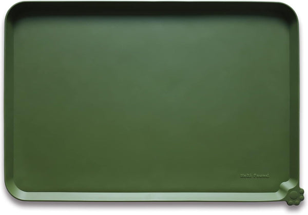 Hoki Found -Waterproof Pet Feeding Mats with High Lips - Multiple Size and Colors for Dogs, Cats & Others-G27