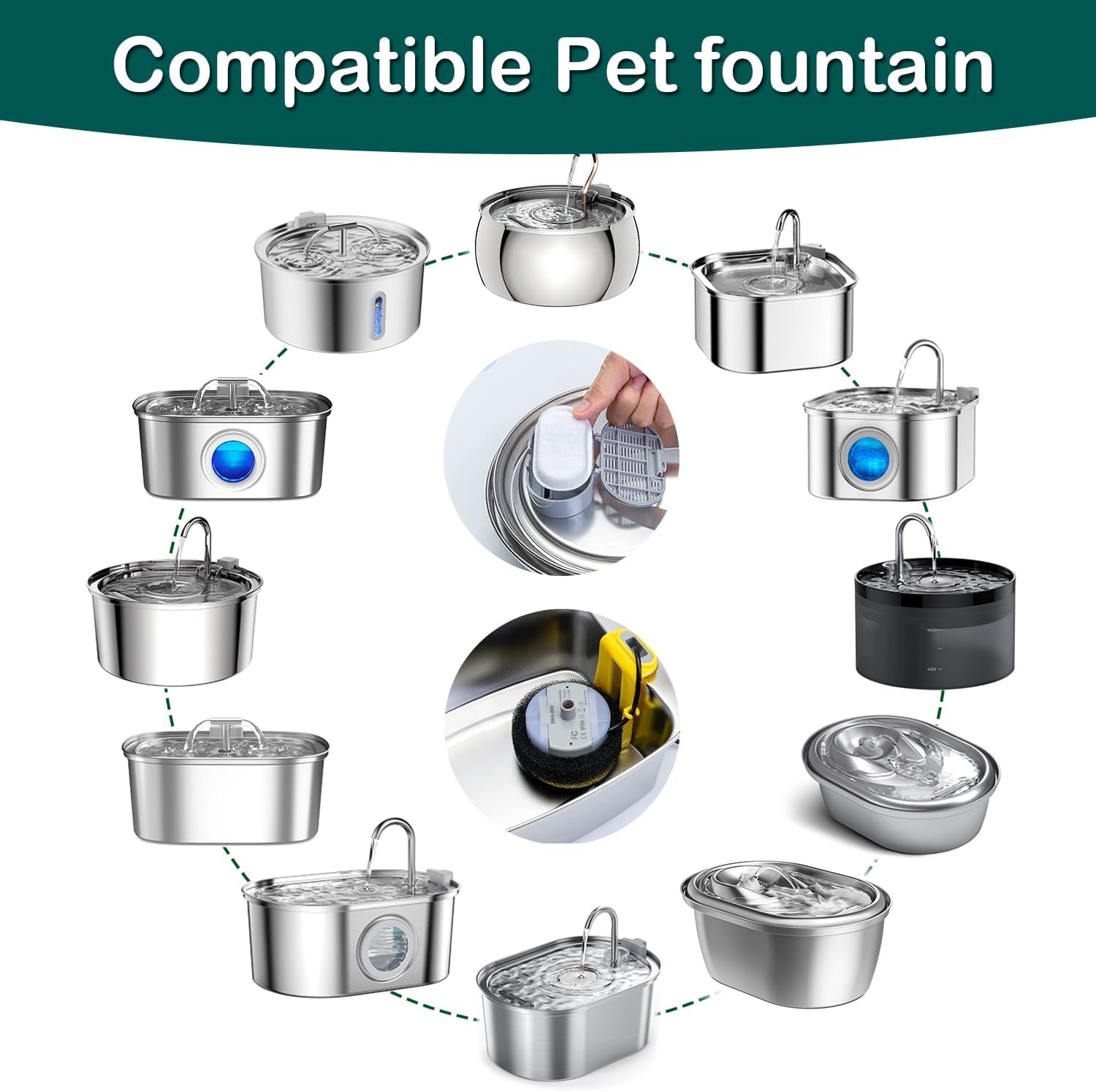 cat-water-fountain-filter-16pcs-fit-101oz-3l-stainless-steel-pet-fountain-cat-fountain-replacement-filters-for-67oz-2l-108oz-3-2l-cat-water-fountains-pet-fountain-filters-8-filters-8-sponges