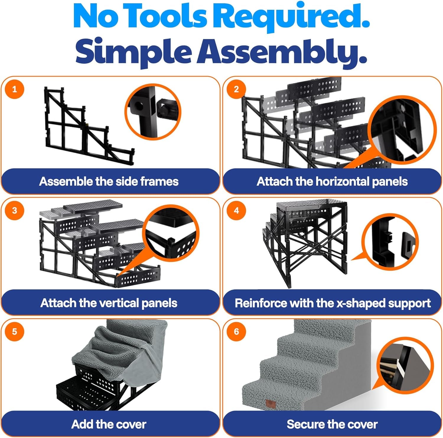 akc-4-step-pet-stairs-for-beds-couch-built-for-small-dogs-small-breeds-long-back-senior-dogs-lightweight-soft-non-slip-washable-no-tool-assembly-supports-35-lbs-16x24x14-2-in-foldable-non-slip-pet-steps-with-washable-cover-and-no-tool-assembly-for-long-back-and-senior-dogs