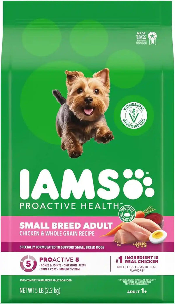 IAMS Proactive Health Small Breed Dry Dog Food, Chicken & Grain, 15 Lb | Real Chicken #1 Ingredient, Small Kibble for Small Mouths, Natural Fiber & Prebiotics, No Fillers or Artificial Flavors11