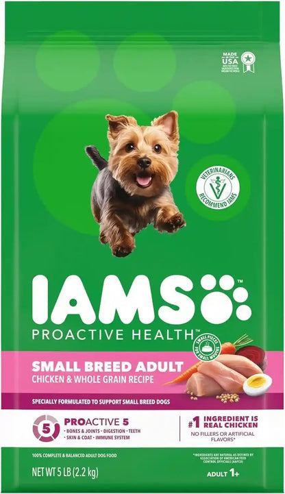 IAMS Proactive Health Small Breed Dry Dog Food, Chicken & Grain, 15 Lb | Real Chicken #1 Ingredient, Small Kibble for Small Mouths, Natural Fiber & Prebiotics, No Fillers or Artificial Flavors11