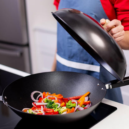 Joyce Chen 31-0066, 13.5-Inch Nonstick Steel Dome Lid for 14-Inch Wok Black5