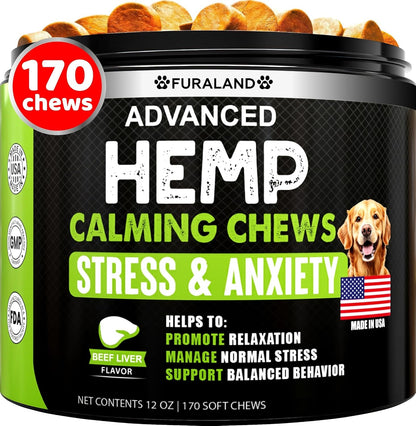 Hemp Hip and Joint Supplement for Dogs - Glucosamine for Dogs - 170 Dog Joint Pain Relief Treats - Chondroitin, Hemp Oil, MSM - Mobility & Flexibility Support - Advanced Care Health - Made in USA8