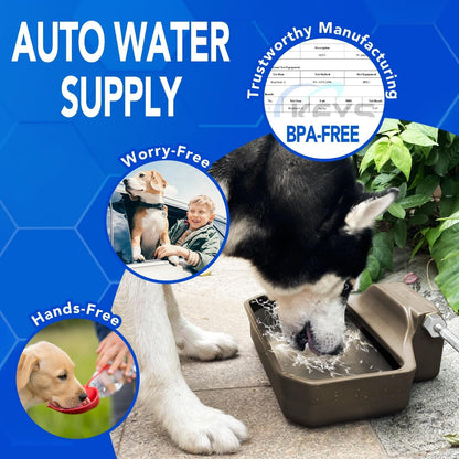 PETTEN Auto Fill Dog Water Bowl, Outdoor 1Gal/3.75L Automatic Dispenser | Auto-Refill Float Valve,No Electricity.3.75L for Dogs/Cats&Livestock.3/4"Ght Hose Connection.Food-Grade Hdpe,Durable6