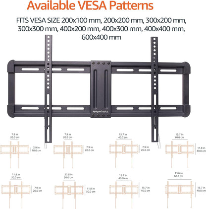 Low Profile TV Wall Mount with Horizontal Post Installation Leveling for 37 to 86 Inch Tvs, Wood Studs Compatible, Black5