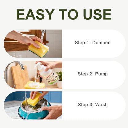 Pet Bowl Cleaner Mousse-Pet Safe Ingredients,Essential Techniques for Water and Food Bowl Hygiene-Dog Cat Wash Mousse Fragrance-Free7
