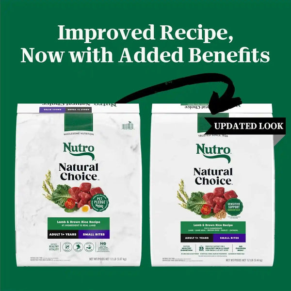 Nutro Natural Choice Small Bites Dry Dog Food, Lamb & Rice, 12 Lb | Non-Gmo, Real Lamb #1 Ingredient, No Corn, Wheat, Soy, Crafted in USA, Supports Energy, Bones, Muscles, Dental Health, Skin2