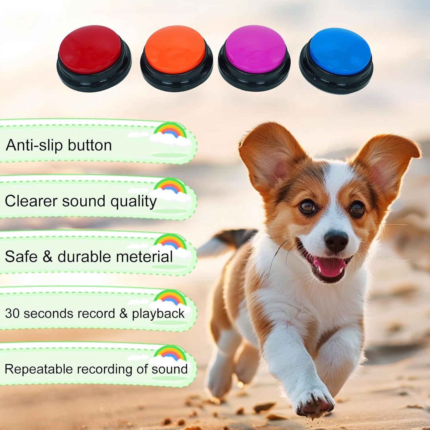 gelabur-set-of-4-dog-buttons-for-communication-voice-recordable-buttons-for-classroom-dog-training-talking-buttons-starter-set-pet-easy-speaking-buttons-tools
