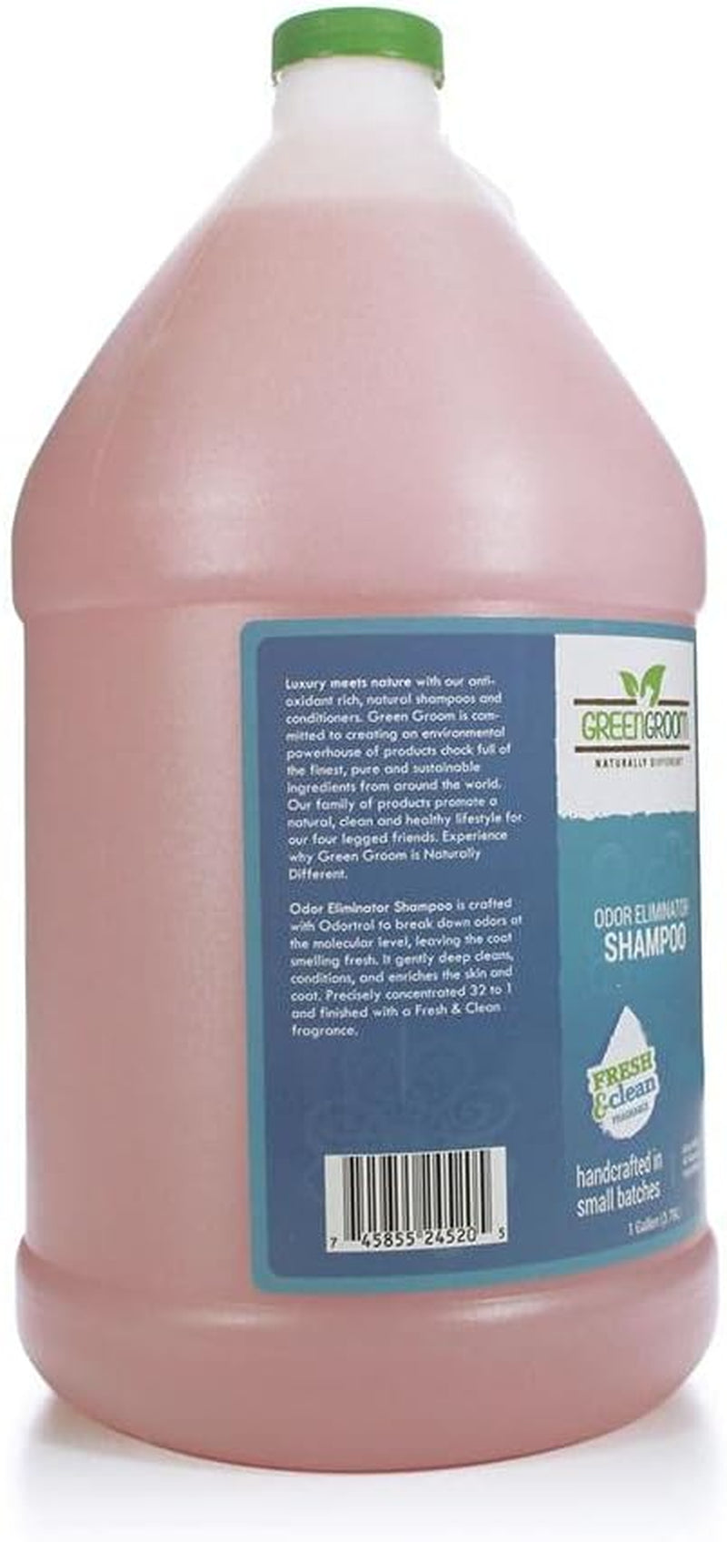 green-groom-pet-odor-eliminator-dog-shampoo-for-smelly-dogs-1-gallon-32-1-concentrate-makes-32-gallons-odortrol-deodorizing-grooming-wash-wet-dog-smell-remover-fresh-scent-natural-antioxidants