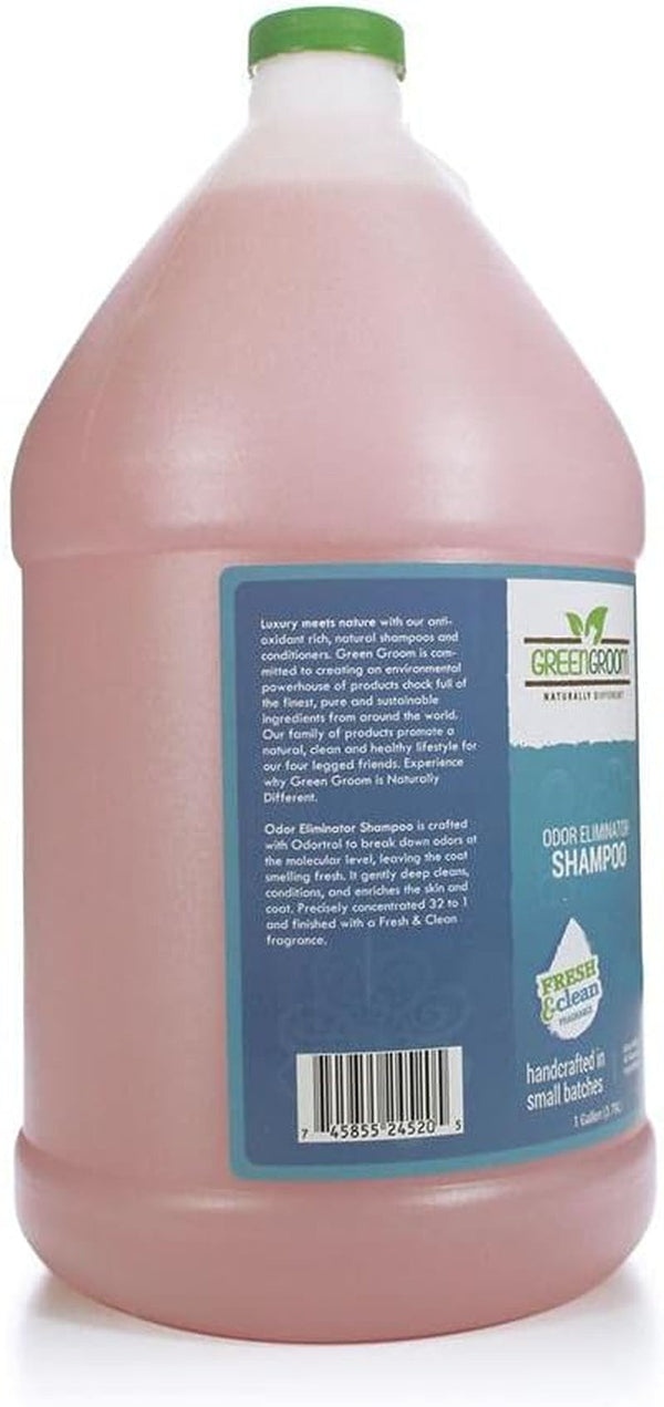 Green Groom Pet Odor Eliminator Dog Shampoo for Smelly Dogs, 1 Gallon, 32:1 | Concentrate Makes 32 Gallons; Odortrol Deodorizing Grooming Wash, Wet Dog Smell Remover, Fresh Scent, Natural Antioxidants3