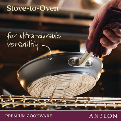 Accolade Forged Hard Anodized Nonstick Pots & Pans - Induction Cookware Set - 12 Piece - Moonstone Gray4