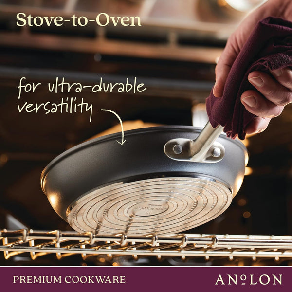 Accolade Forged Hard Anodized Nonstick Pots & Pans - Induction Cookware Set - 12 Piece - Moonstone Gray4