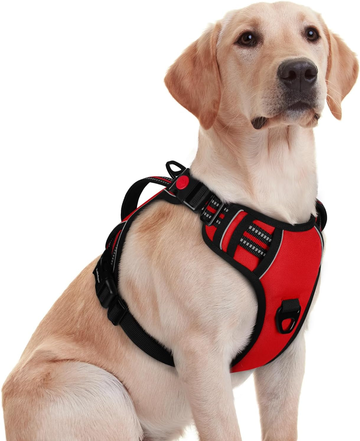 rabbitgoo-large-dog-harness-easy-wear-with-3-buckles-and-lift-handle-no-pull-with-front-clip-for-walking-adjustable-soft-padded-reflective-easy-control-pink-large