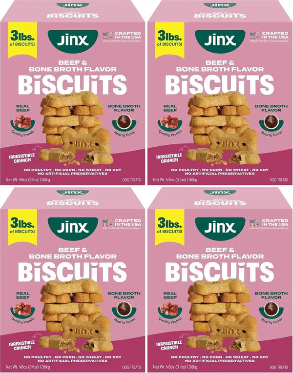 Jinx Dog Biscuits, Oven-Baked Dog Treats with Salmon Bone Broth, 16Oz | 1-Pack Crunchy & Healthy Dog Treat, Superfood-Rich with Real Salmon, Dog Cookies for Puppies, Adults & Senior Dogs15