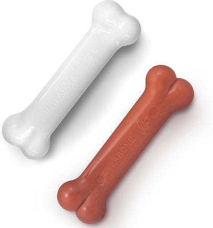 Nylabone Power Chew Original Bone Dog Chew Toys, Medium, 2 Count | Chicken and Bacon Flavor, Durable Chew Toys, Discourages Destructive Chewing, Long Lasting, for Dogs up to 35 Pounds1