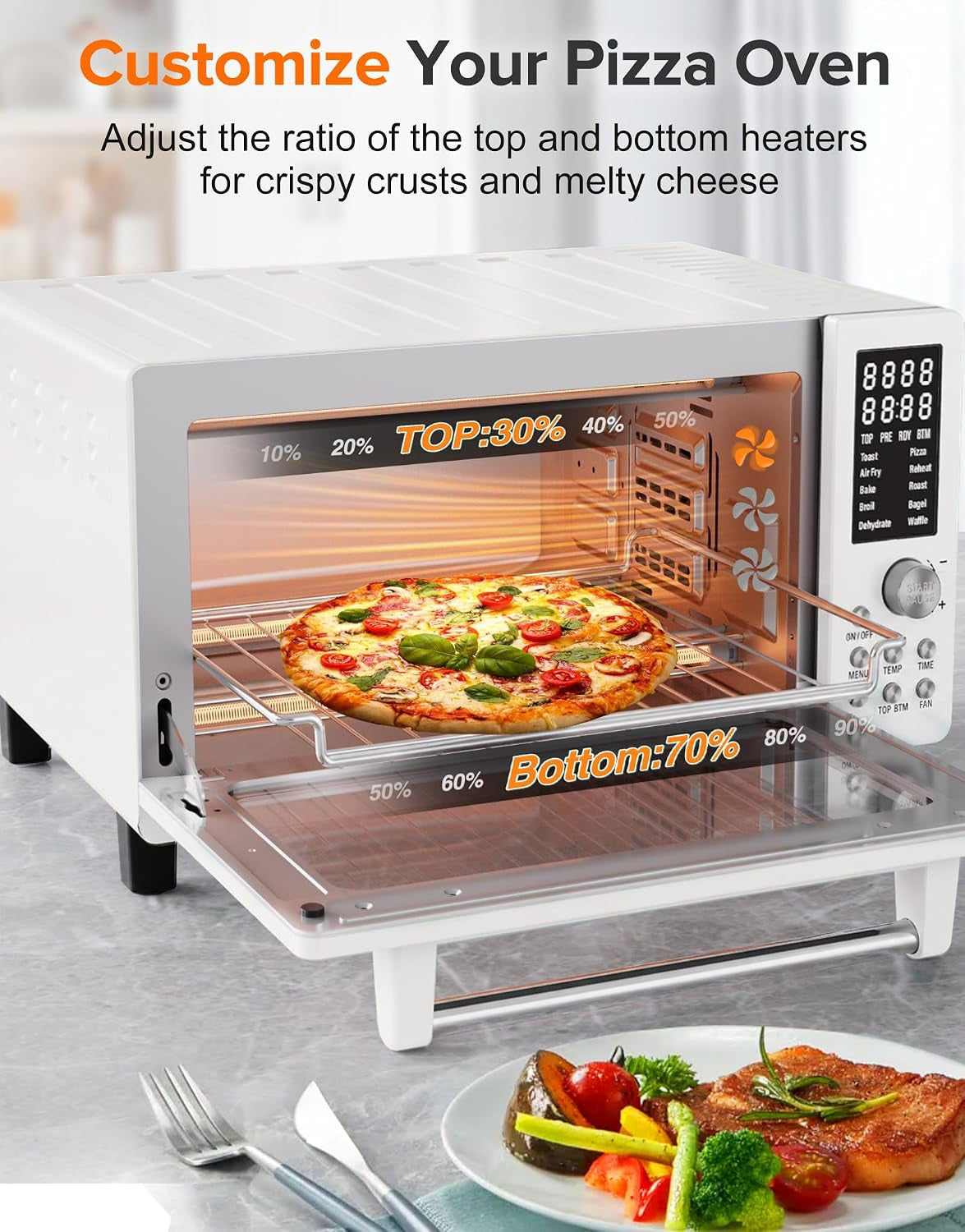 bravo-pro-smart-air-fryer-toaster-oven-countertop-combo-10-in-1-cooking-functions-1800w-50-450-f-21-qt-pfas-free-upgraded-super-convection-cream