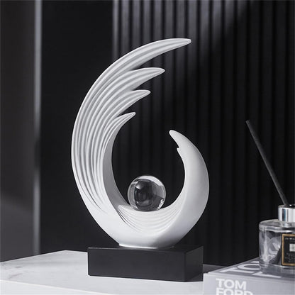 Modern Sculptures Dinning Room Shelf Decor Home Décor Accents | Abstract Art Accessories Decoration for Coffee Table Entryway Console Office Desk Living Room Shelves Housewarming Gift8
